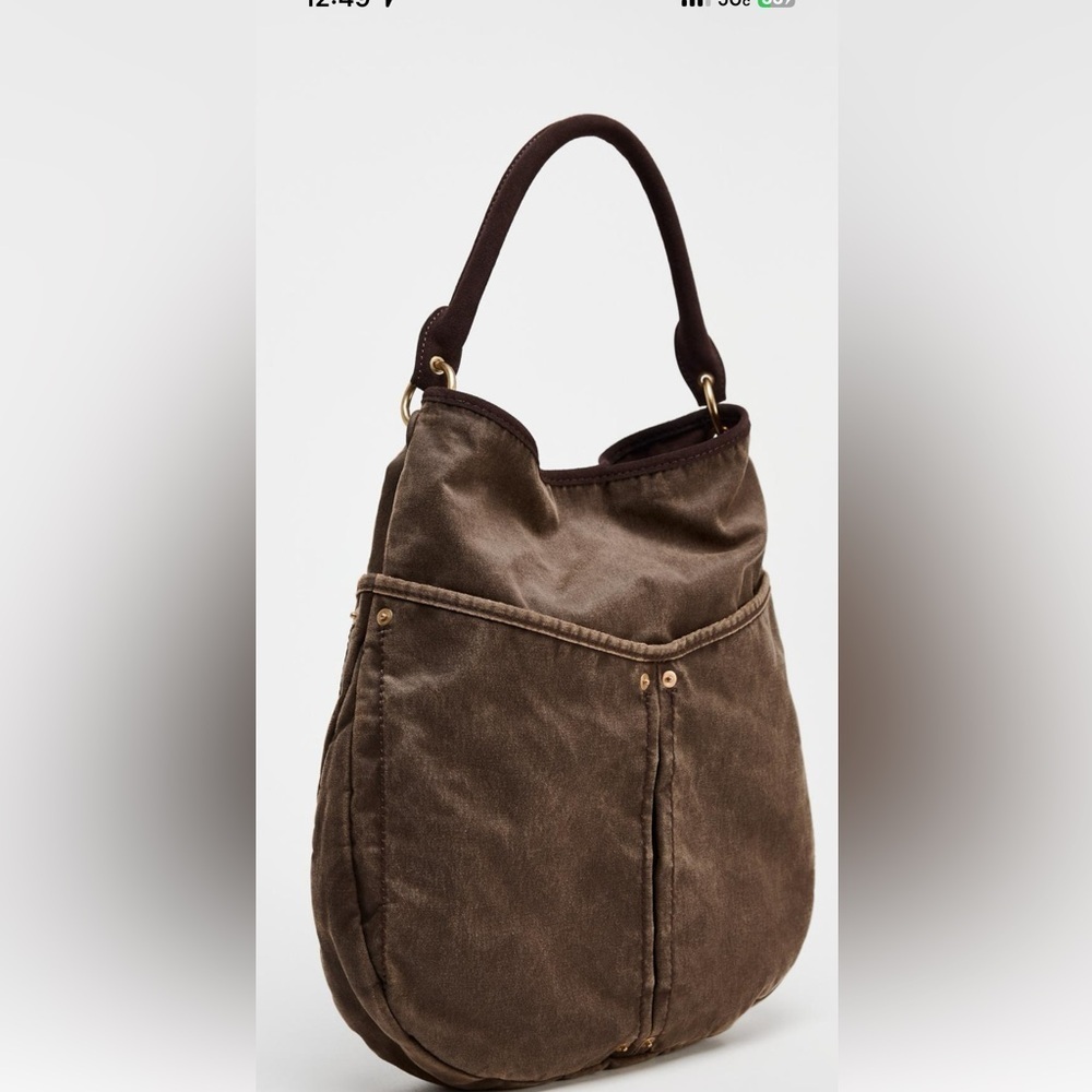 NEW ZARA DISTRESS EFFECT TOTE BAG